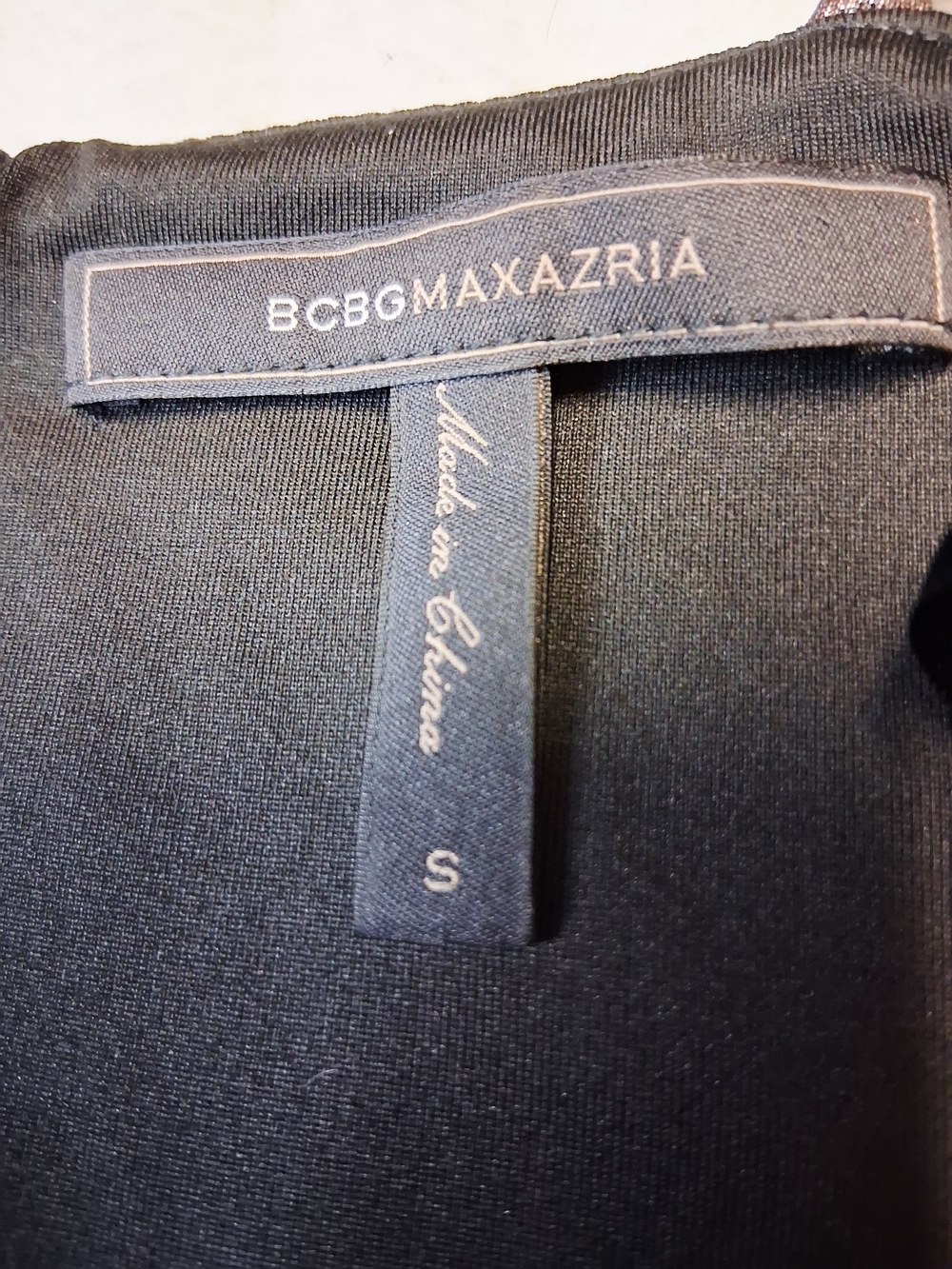 BCBGMaxAzria Metallic Bronze One-Shoulder Mini Dress - Picture 6 of 7